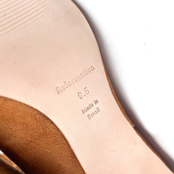 Reformation Reiss Over The Knee Boots Brown Suede Block Heel Pull On Sz 9.5 - Picture 11 of 11